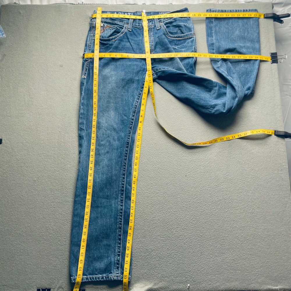 Ariat Men Jeans Cotton 32/34 M4 Low Rise Boot Cut Medium Wash Western 10012136 - Picture 10 of 12